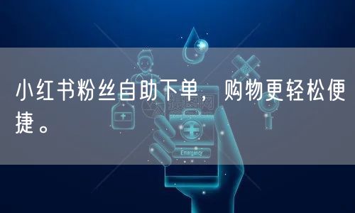 小红书粉丝自助下单,购物更轻松便捷。