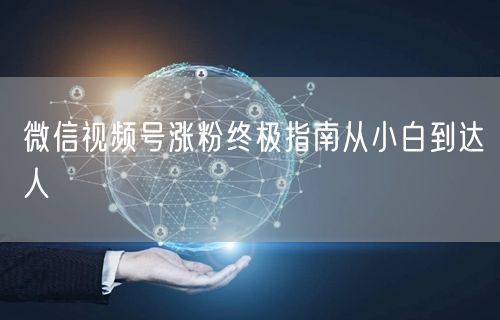 微信视频号涨粉终极指南从小白到达人